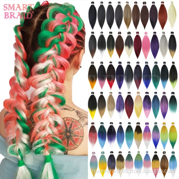 Wholesale Pre Stretched Tricolor Hair Synthetic Women Fibre Set Braids for Black People 26 inch Braid Hair Extensions